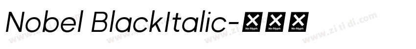 Nobel BlackItalic字体转换